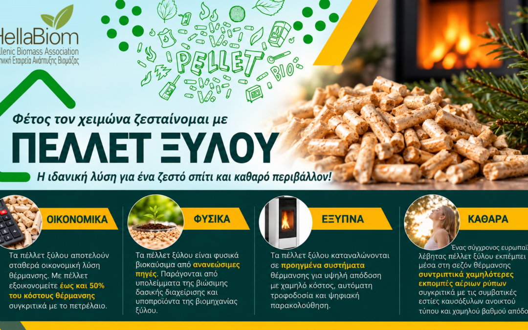 «Οικονομικά – Φυσικά – Έξυπνα – Καθαρά»: Η ενημερωτική εκστρατεία της ΕΛΕΑΒΙΟΜ για τη θέρμανση με πέλλετ ξύλου επανέρχεται και για τη σεζόν 2026-27