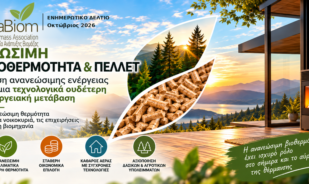 Ενημερωτικό Δελτίο: Βιώσιμη Βιοθερμότητα & Πέλλετ – Λύση Ανανεώσιμης Ενέργειας σε μια Τεχνολογικά Ουδέτερη Ενεργειακή Μετάβαση